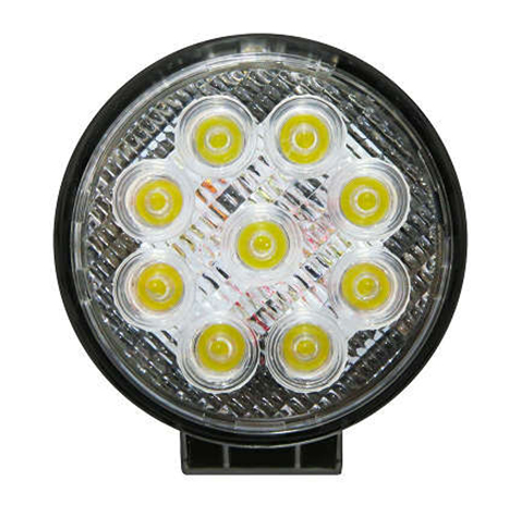 FAROL AUXILIAR DE LED REDONDO BIVOLT 12 / 24V 27WATTS 9 LEDS/ 6000K - UNIVERSAL - TK0003 FAROL AUXILIAR DE LED REDONDO BIVOLT 12 / 24V 27WATTS 9 LEDS/ 6000K - UNIVERSAL - TK0003