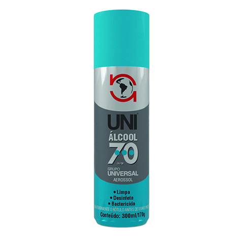 ALCOOL 70 AEROSOL. 300ML 170G - UNI 87116